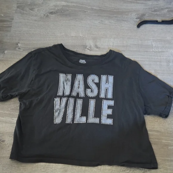 Nashville Graphic Kids T-Shirt - Black - Picture 1 of 2